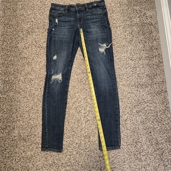 Eunina Jeans Women's Lauren Mid Rise Skinny Distressed Jeans Size 5 - Picture 8 of 12
